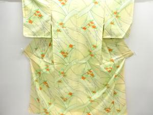 未使用品　枝花模様小紋着物